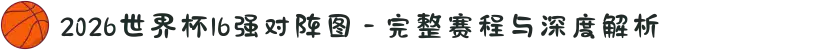 2026世界杯16强对阵图 - 完整赛程与深度解析